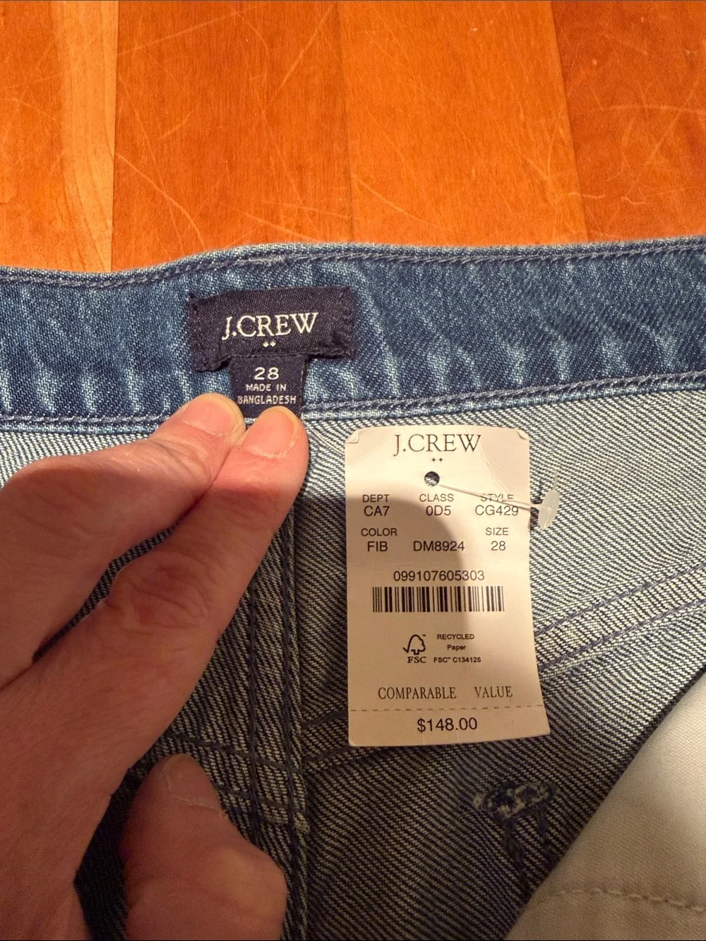 NWT J.Crew Factory High Rise Wide-Leg Jeans in All Day Stretch - Size 28